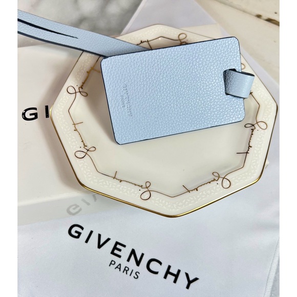 Givenchy Baby Blue Leather Bag Charm/Luggage Tag - Picture 2 of 6